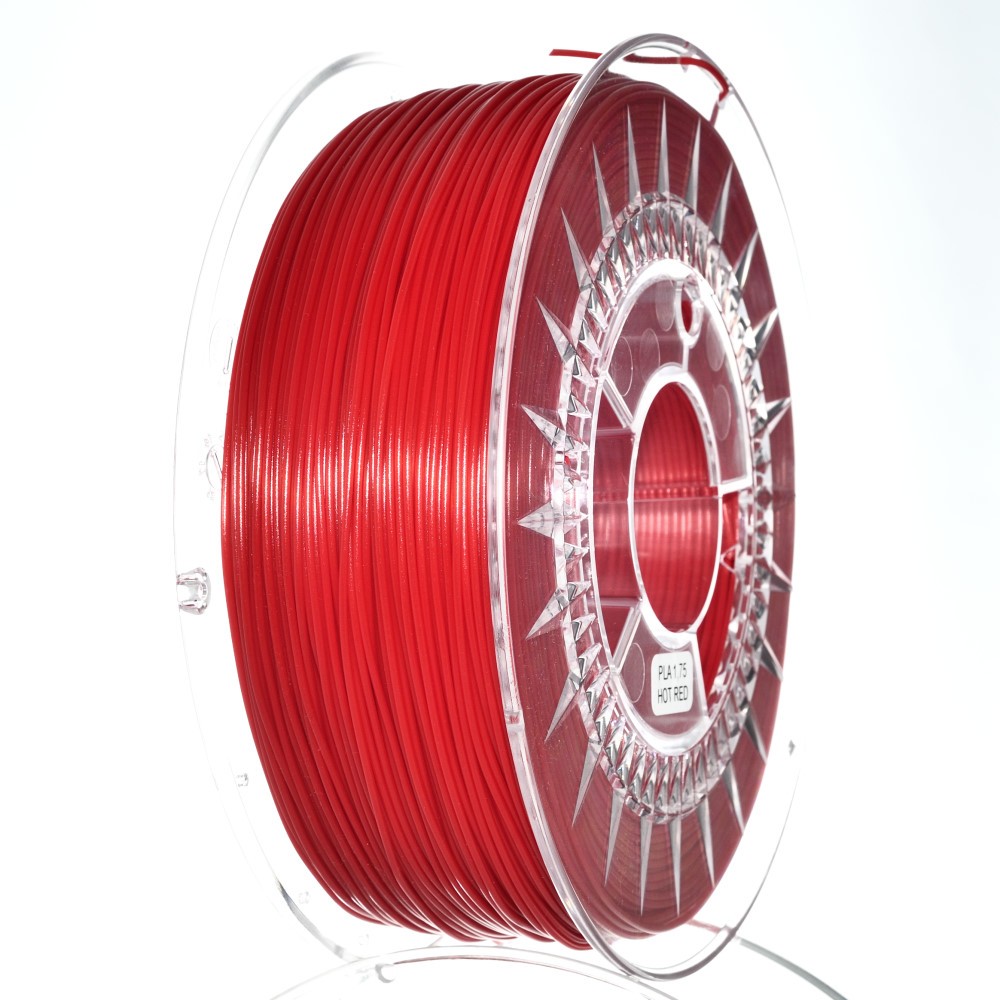 Filament: PLA roşie 1kg 195°C ±0,05mm 1,75mm , DEV-PLA-1.75-RD, Devil Design